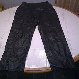 Black leather pants size 10 Tall collection  2